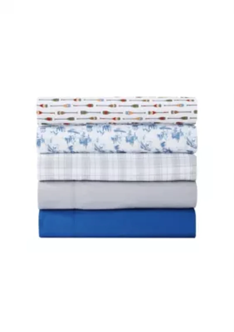Fish Town Toile Microfiber Sheet Set