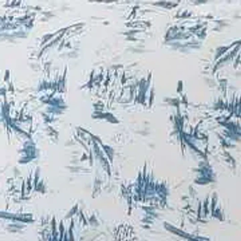 Fish Town Toile Microfiber Comforter Set