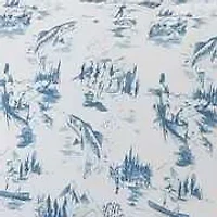 Fish Town Toile Microfiber Comforter Set