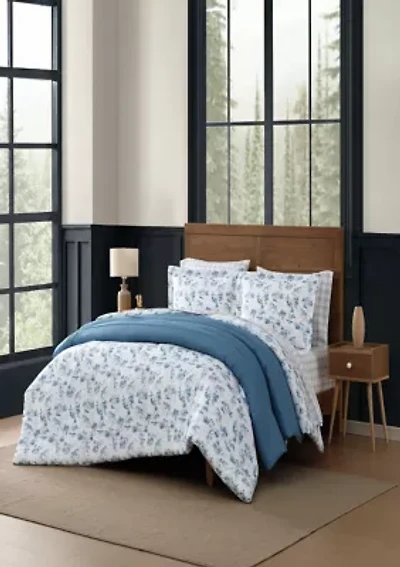 Fish Town Toile Microfiber Comforter Set