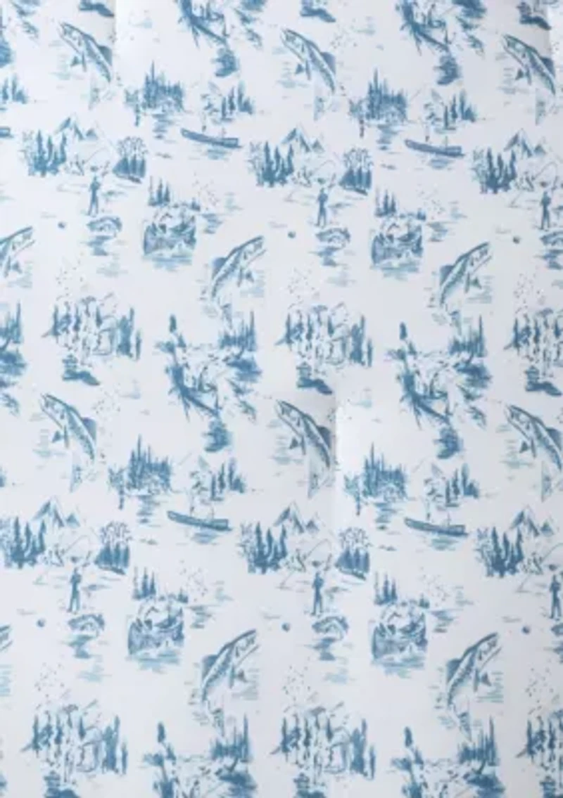 Fish Town Toile Microfiber Comforter Set