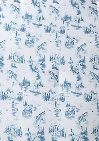 Fish Town Toile Microfiber Comforter Set