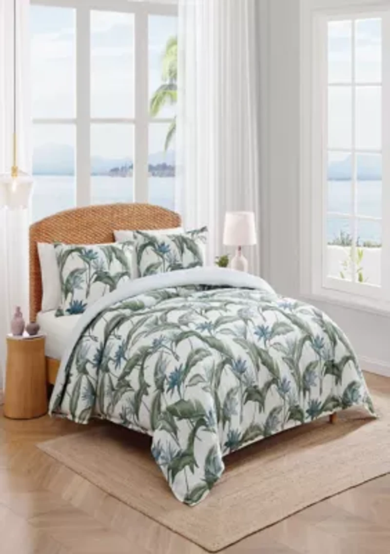 Birds Of Paradise Texture Cotton Comforter Set