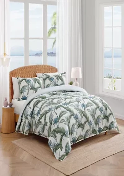 Birds Of Paradise Texture Cotton Comforter Set