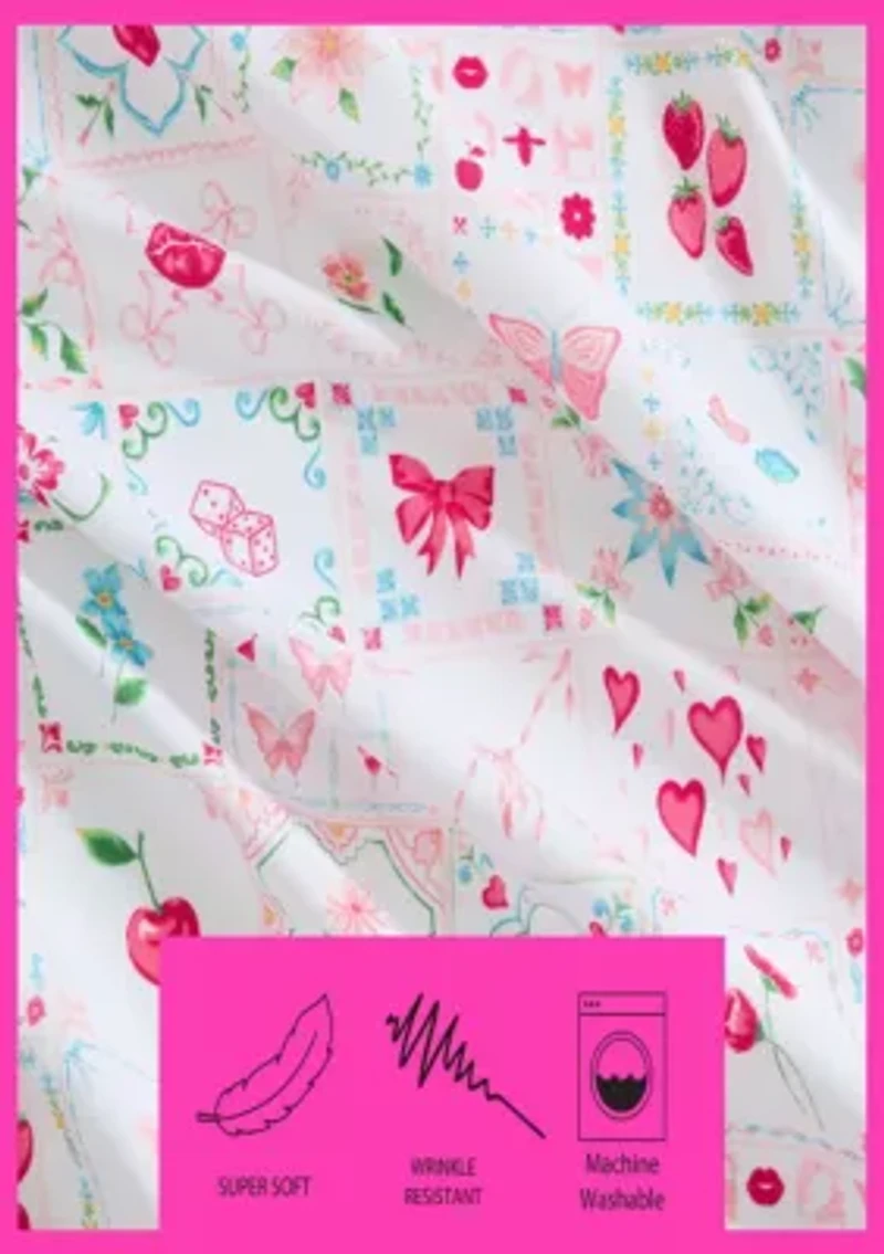 Pretty Tiles Microfiber Sheet Set