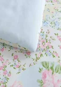 Patchwork Floral Microfiber Comforter Set