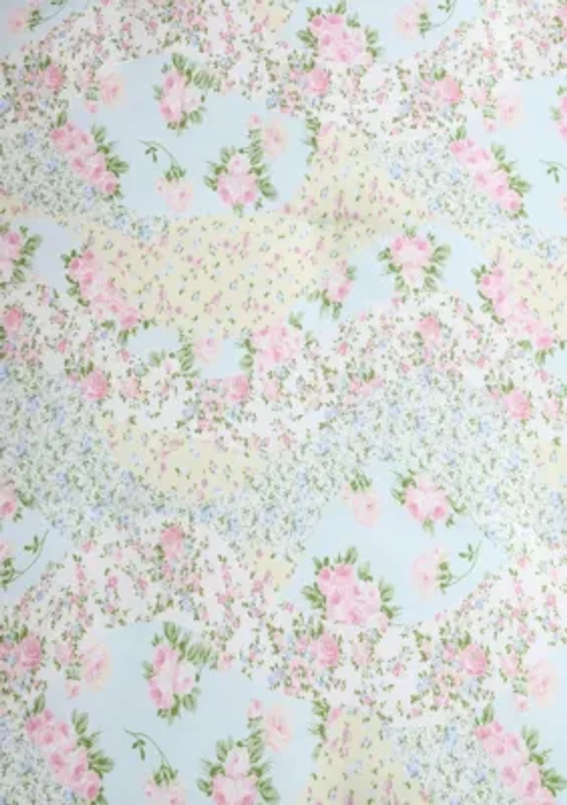 Patchwork Floral Microfiber Comforter Set