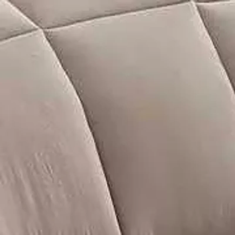 Solid Box Stitch Microfiber Comforter Set