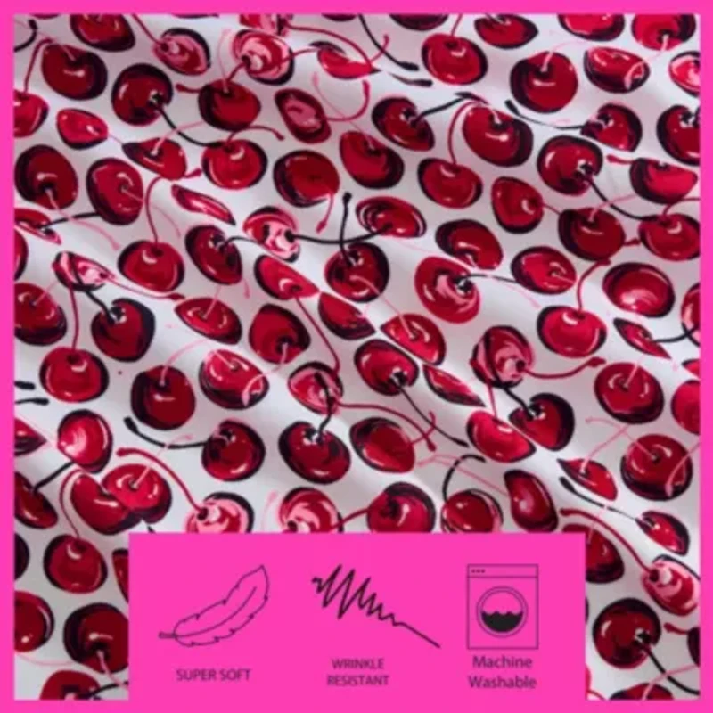 Pop Art Cherry Microfiber Sheet Set
