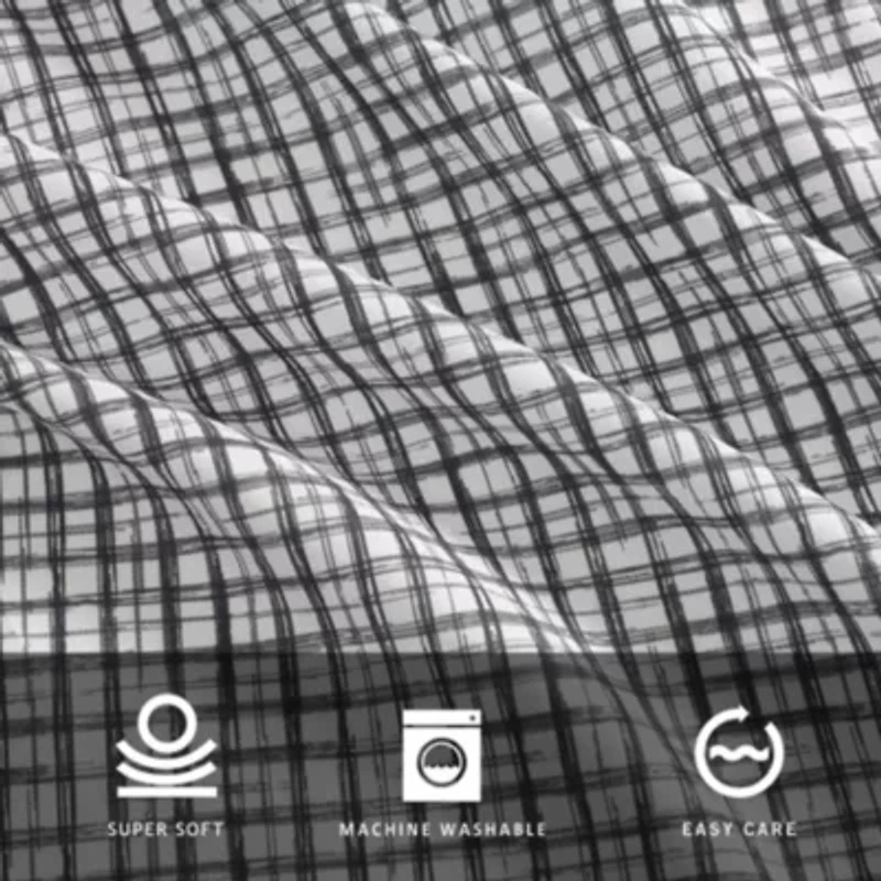Sketchy Check Microfiber Sheet Set