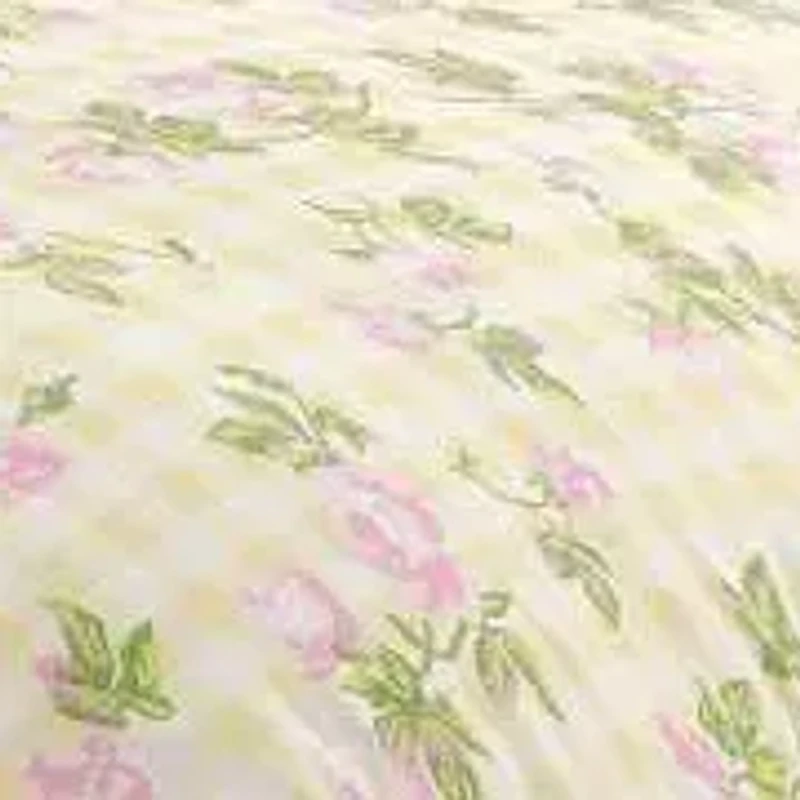Gingham Rose Love Microfiber Comforter Set
