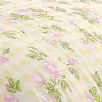 Gingham Rose Love Microfiber Comforter Set