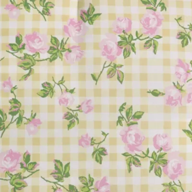 Gingham Rose Love Microfiber Comforter Set