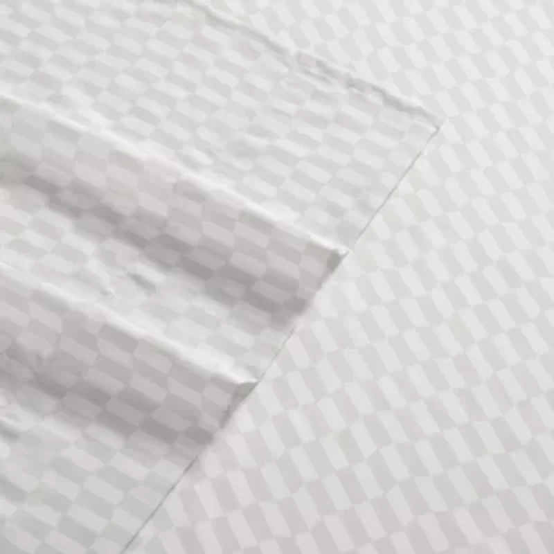 Wavy Checker Microfiber Sheet Set