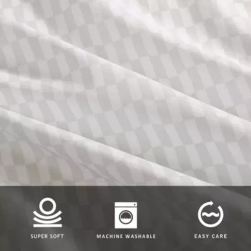 Wavy Checker Microfiber Sheet Set