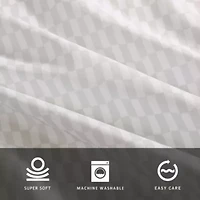 Wavy Checker Microfiber Sheet Set
