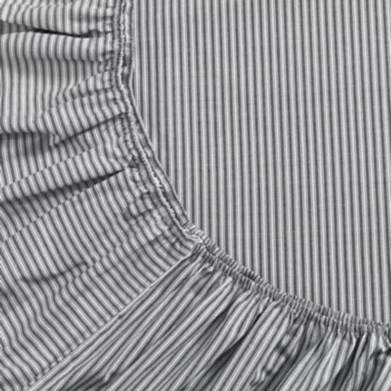 Highland Ticking Stripe Cotton Fitted Sheet