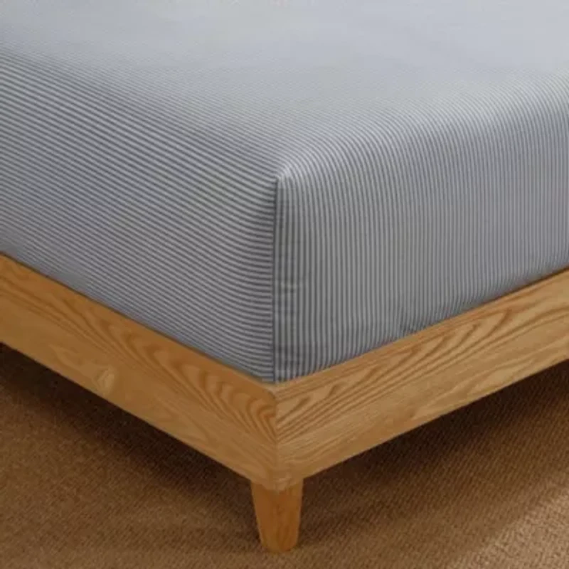 Highland Ticking Stripe Cotton Fitted Sheet