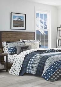 Blue Creek Plaid Quilt Set