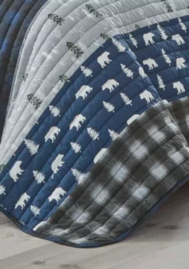 Blue Creek Plaid Quilt Set