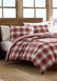 Edgewood Plaid Microfiber Comforter-Sham Set