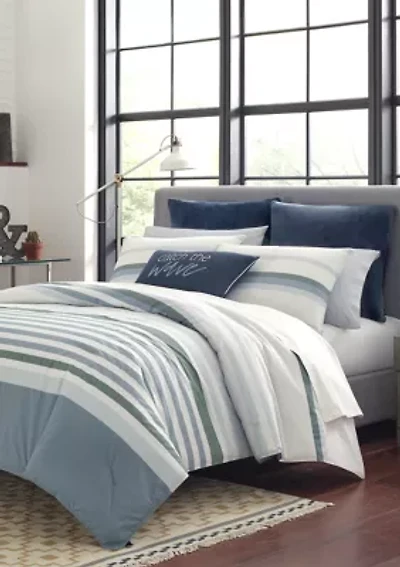 Lansier Gray Cotton Comforter Sham Set