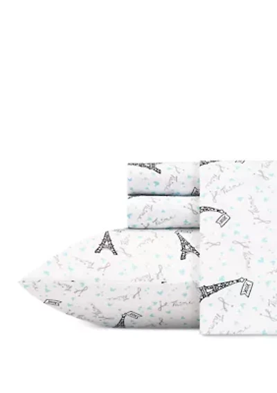 3 Piece Je Taime Paris Sheet Set