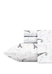 3 Piece Je Taime Paris Sheet Set