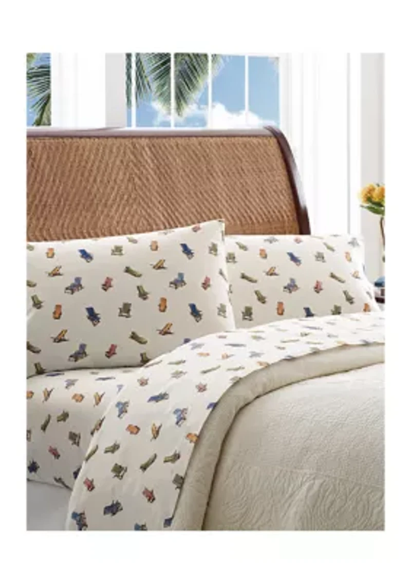 Beach Chairs Cotton Sheet Set