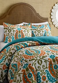 Constantine Teal Full/Queen Duvet Set 88-in. x 88-in.