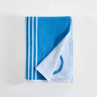 Pinstripe Logo Cotton Blend Beach Towel Set