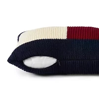 TH Rib Knit Flag Decorative Pillow