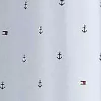 Anchor And Flag Cotton Blend Shower Curtain