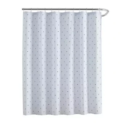 Anchor And Flag Cotton Blend Shower Curtain