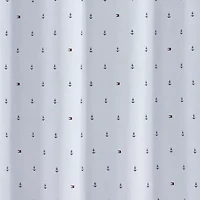 Anchor And Flag Cotton Blend Shower Curtain
