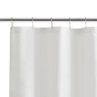 Logo Stripe Cotton Blend Shower Curtain