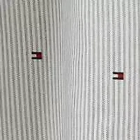 Ithaca Flag Stripe Cotton Blend Shower Curtain