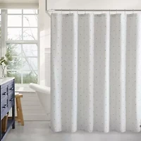 Ithaca Flag Stripe Cotton Blend Shower Curtain