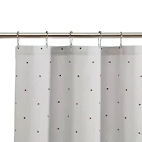 Ithaca Flag Stripe Cotton Blend Shower Curtain