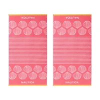 Shell Border Cotton Blend Beach Towel Set