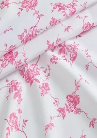 Floral Toile Microfiber Shower Curtain Set