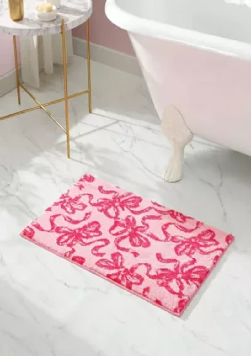 Ballet Bows Microfiber Bath Rug