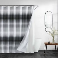 Ombre City Microfiber Shower Curtain Set