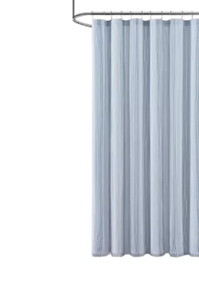 Ocean Stripe Cotton Blend Shower Curtain