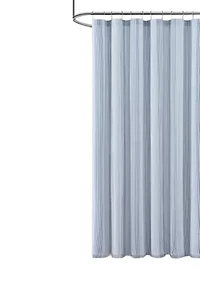Ocean Stripe Cotton Blend Shower Curtain