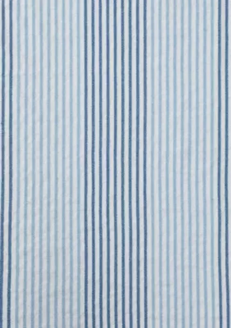 Ocean Stripe Cotton Blend Shower Curtain