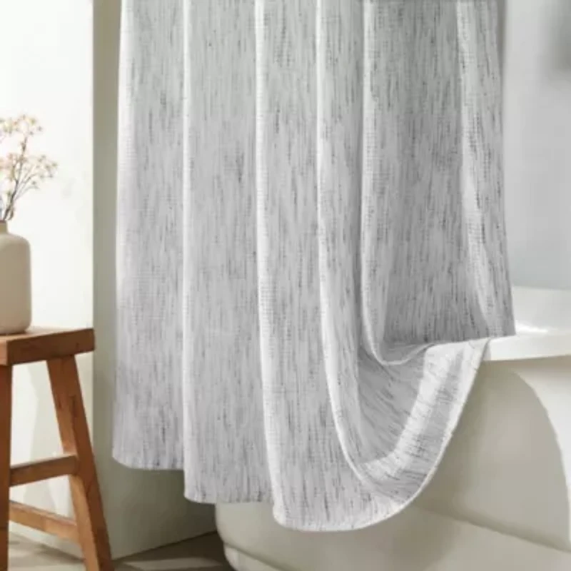 Speckled Waffle Shower Curtain