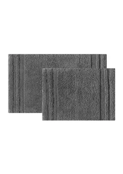 Eden 2-Piece Solid Reversible Bath Rug Set