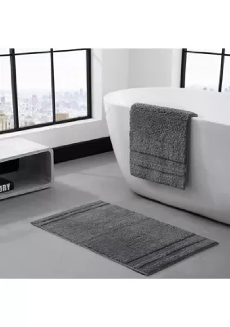Eden 2-Piece Solid Reversible Bath Rug Set