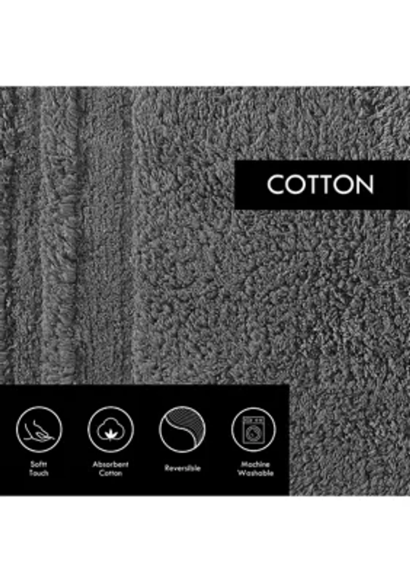 Eden 2-Piece Solid Reversible Bath Rug Set